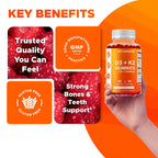 Vitamatic Vitamin D3 & K2 Gummies | Plant-Based Formula

