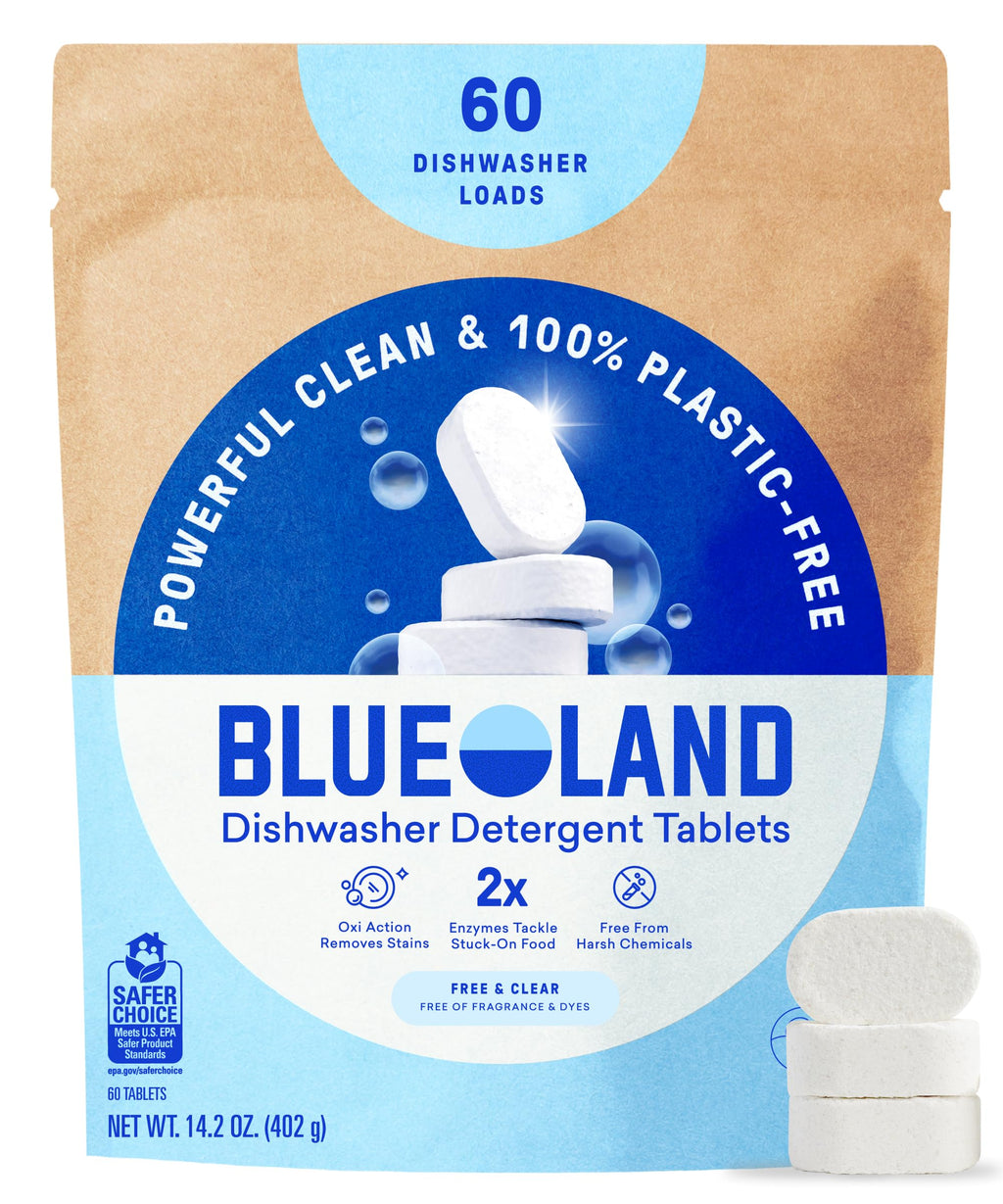 BLUELAND Plastic-Free Dishwasher Detergent Tablets

