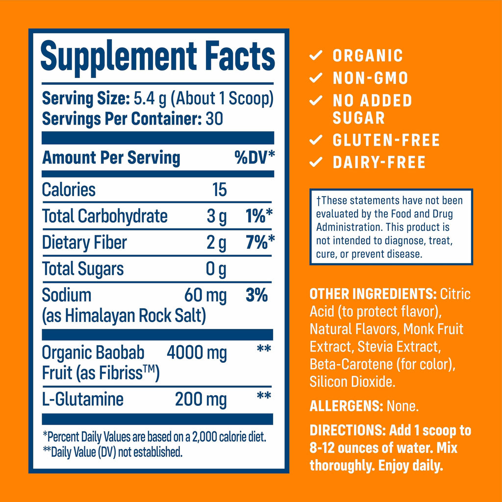 NativePath Organic Baobab Prebiotic Fiber Powder

