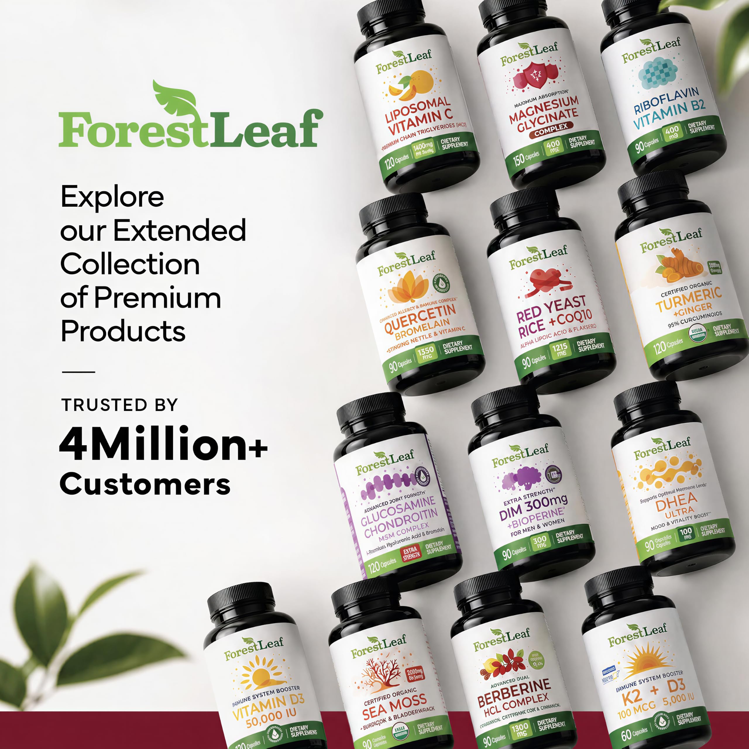 ForestLeaf Beet Root Capsules 1000mg Ginger Grape Seed

