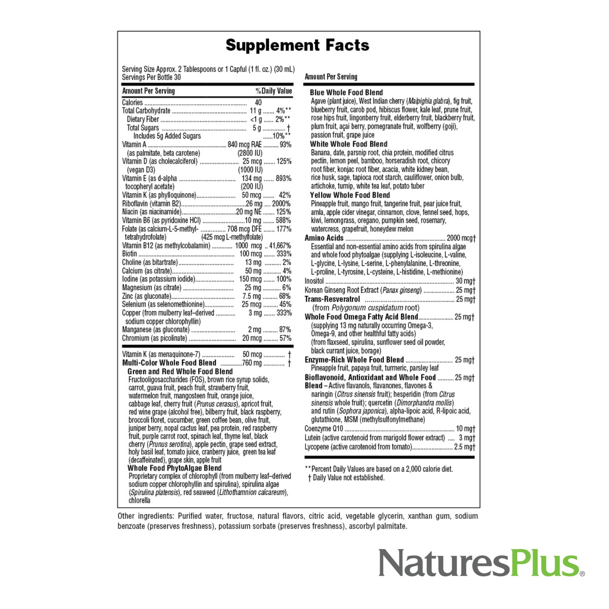Nature's Plus Source of Life GOLD Multivitamin Liquid

