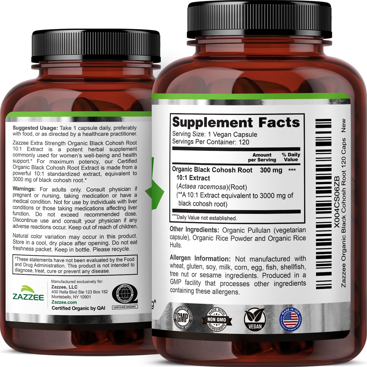 Black Cohosh Extract | Zazzee Naturals Organic Vegan

