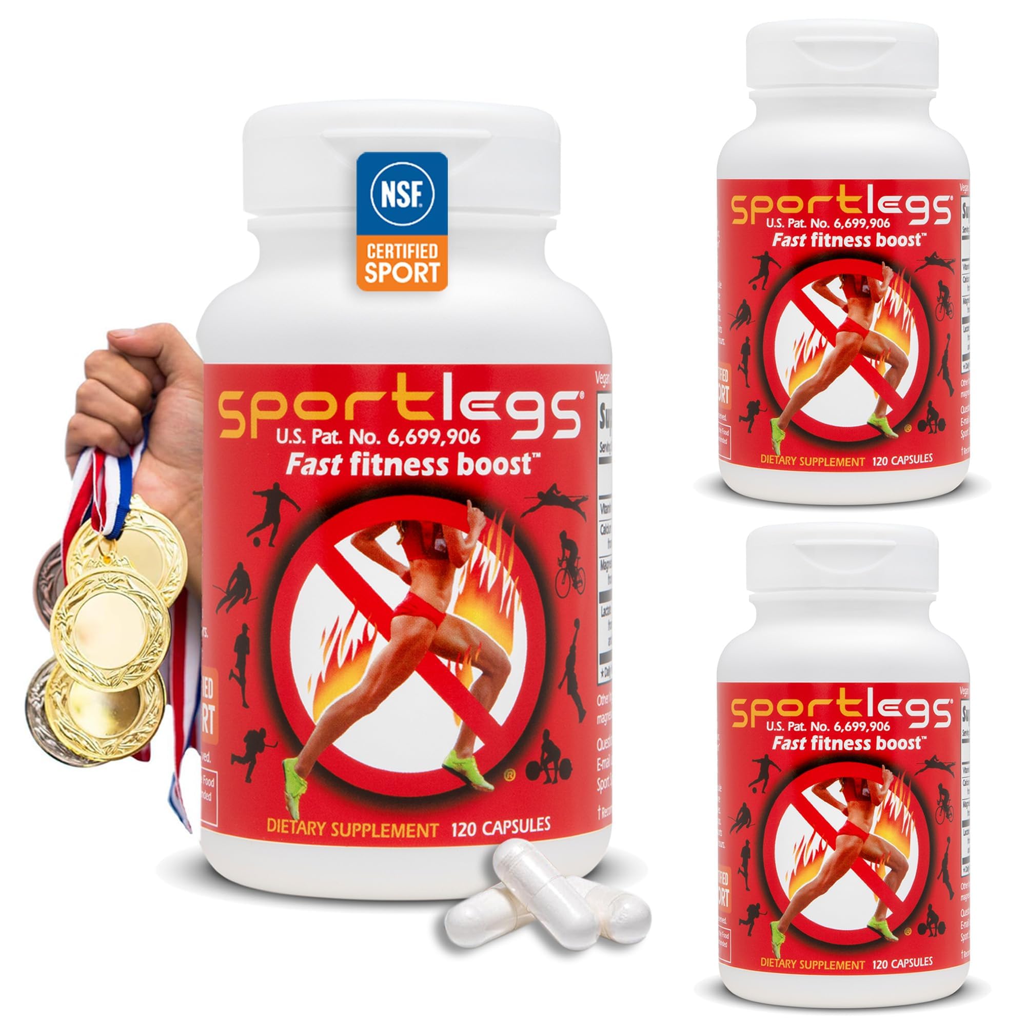 SPORTLEGS Pre-Exercise Metabolic Primer for Runners, Cyclists and Endurance Athletes