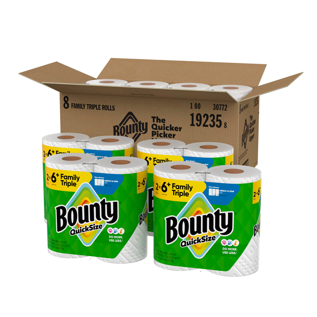 Bounty White Paper Towels | Highly Absorbent Diamond Texture

