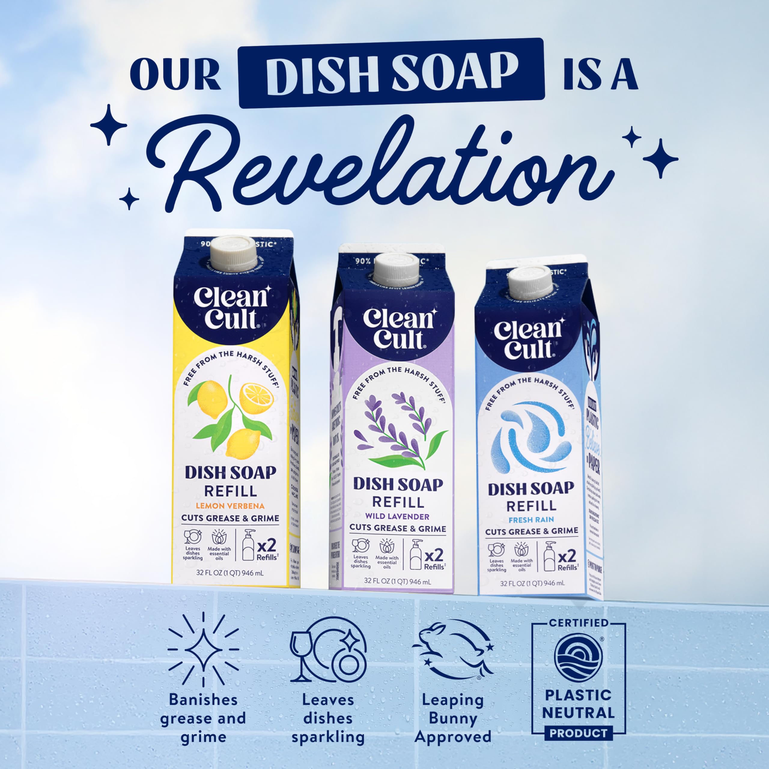 Cleancult Dish Soap Refills - Plant Based Cleaning

