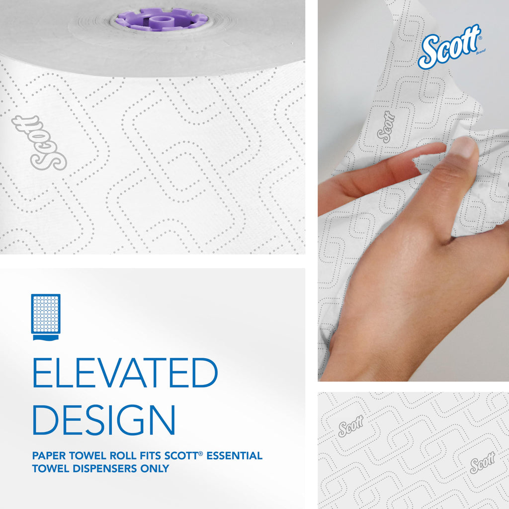 Scott Professional Hard Roll Towels - White | Purple Core Compatible

