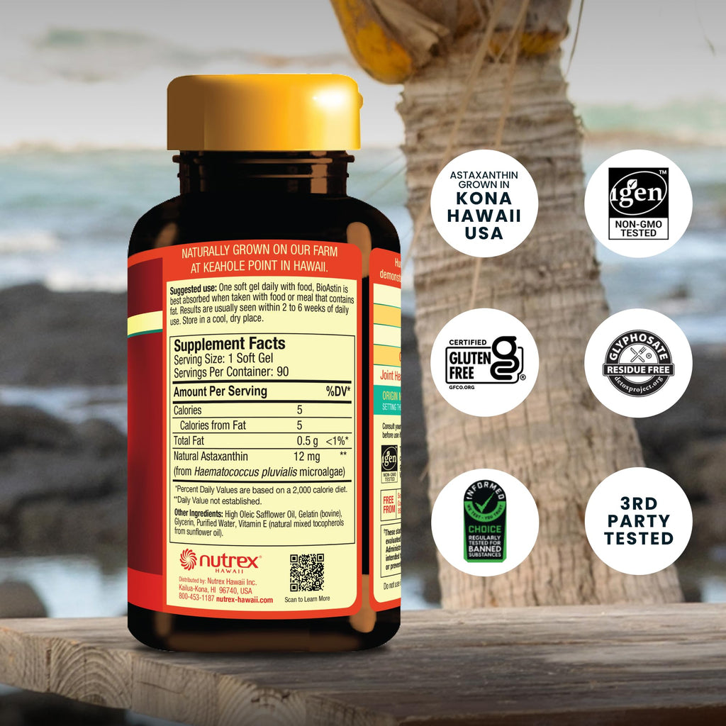 BioAstin Hawaiian Astaxanthin 12 mg | Nutrex Hawaii

