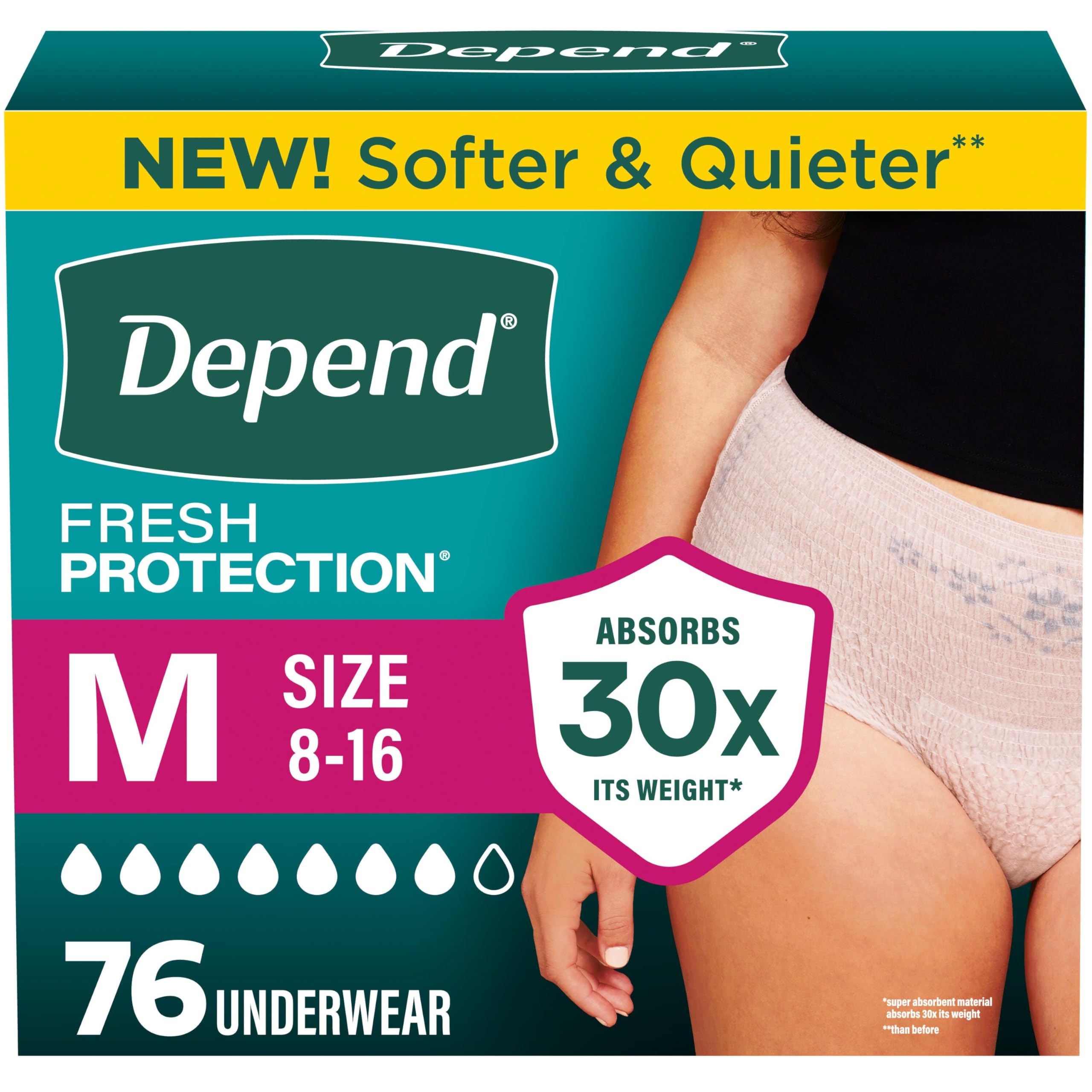 Depend Fresh Protection Women's Incontinence Underwear Maximum Absorbency