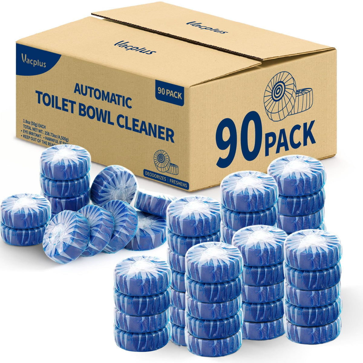 Vacplus Toilet Cleaner Tablets - Bowl & Tank Cleaner