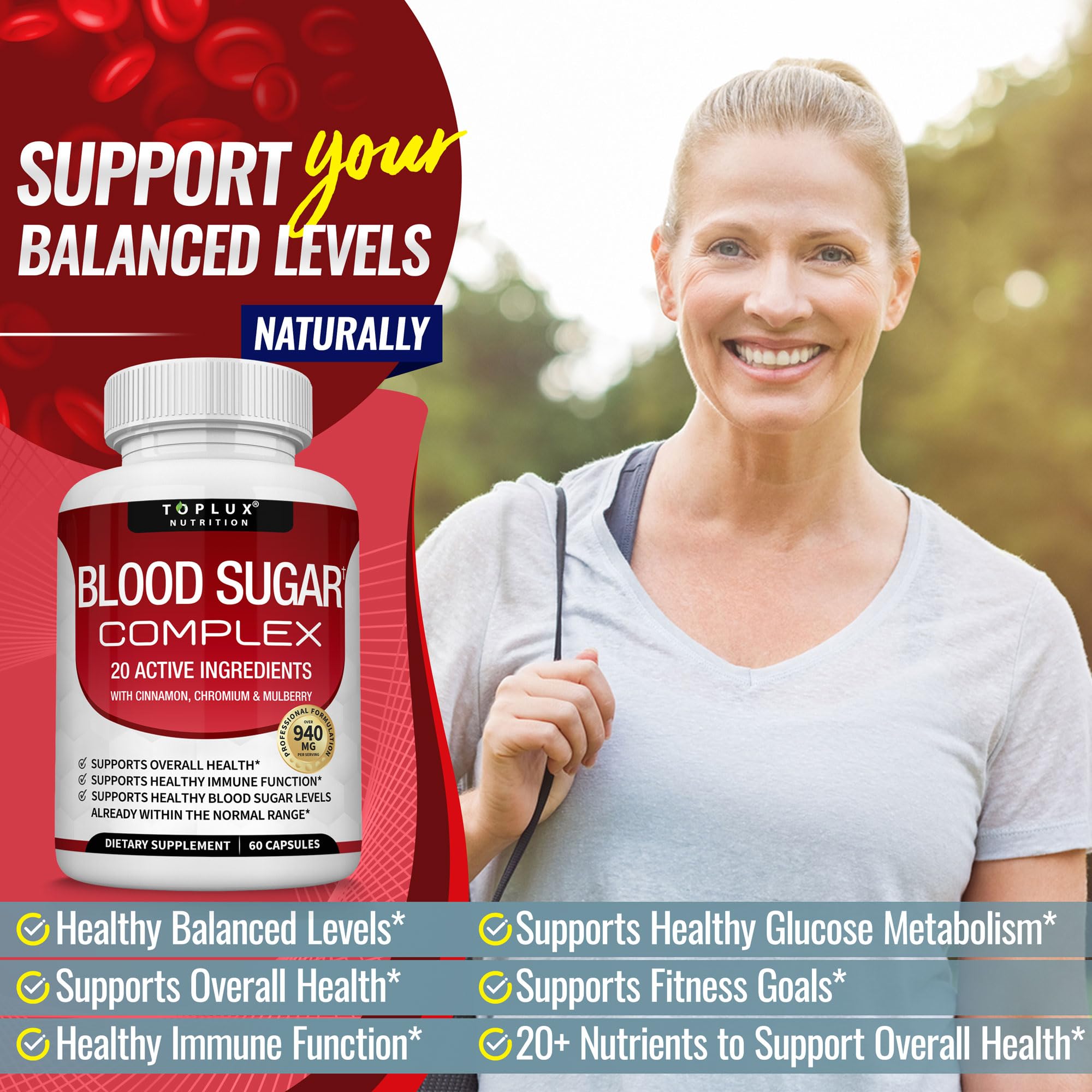 Blood Sugar Complex Supplement - Natural Support

