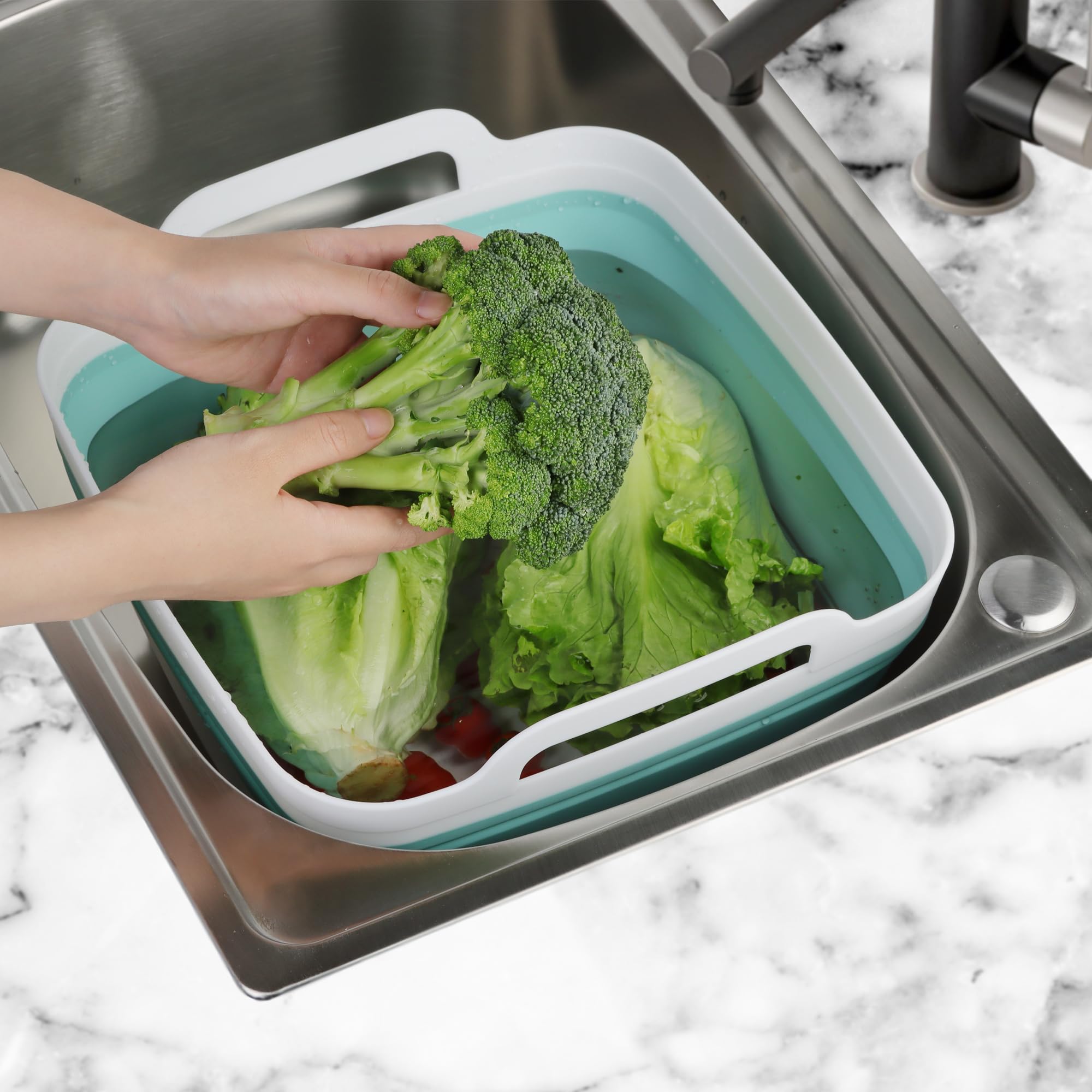 Collapsible Dishpan with Drain Plug – Portable Wash Basin

