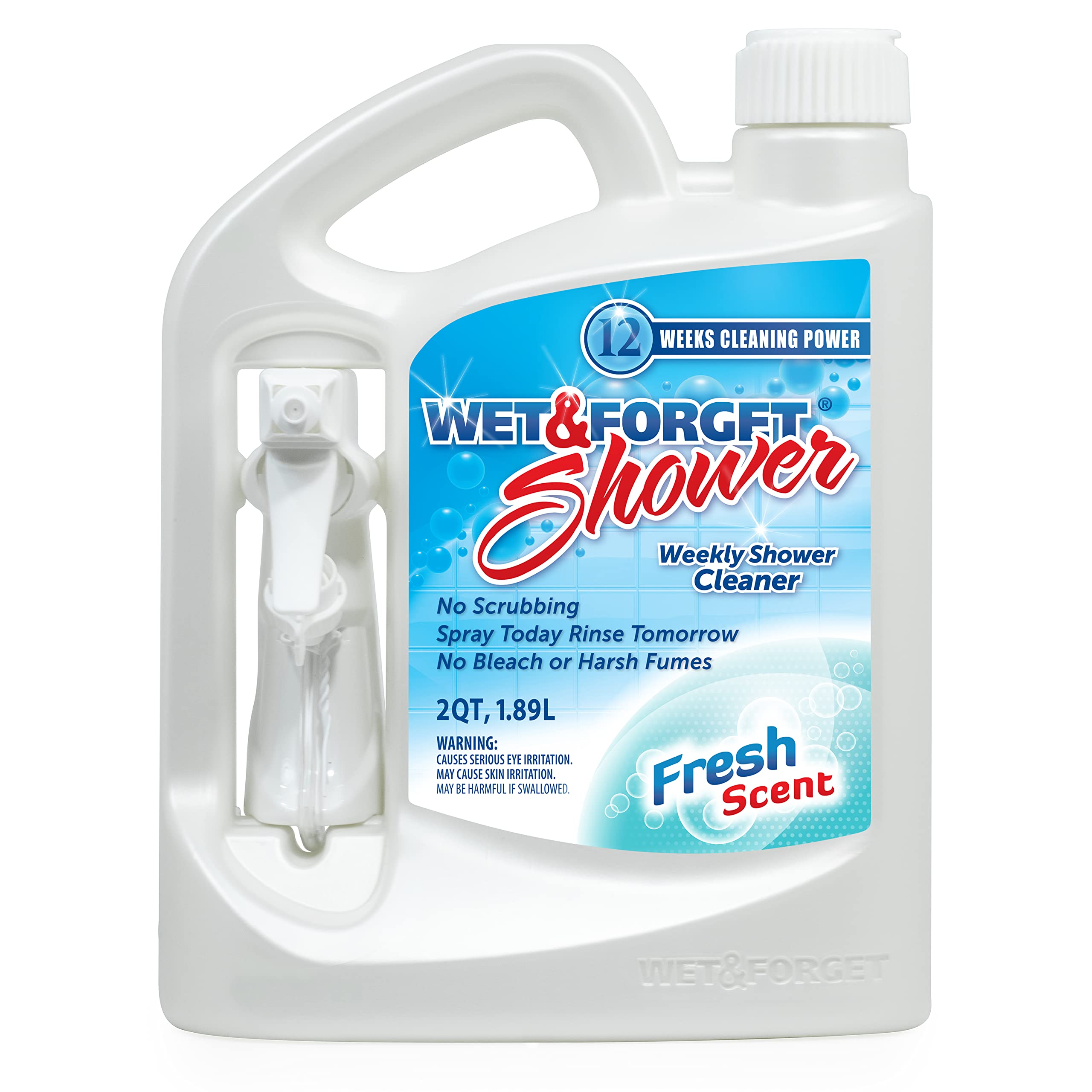 Wet & Forget Shower Cleaner Multi-Surface Weekly No Scrub Bleach-Free Formula