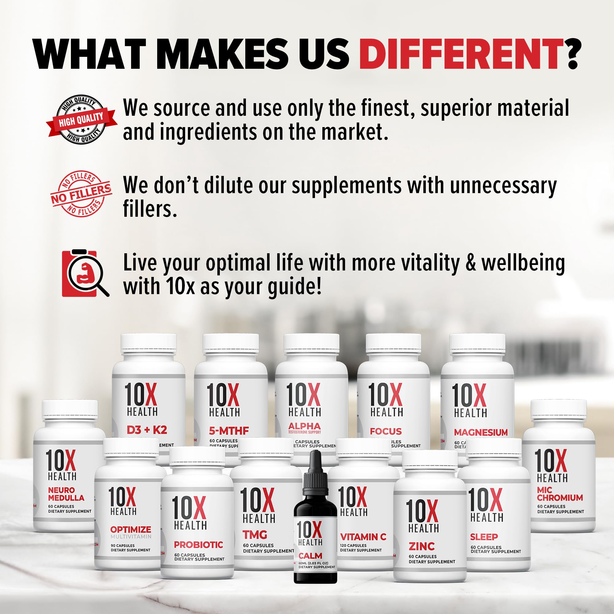Vitamin D and K Supplement by 10X Health

