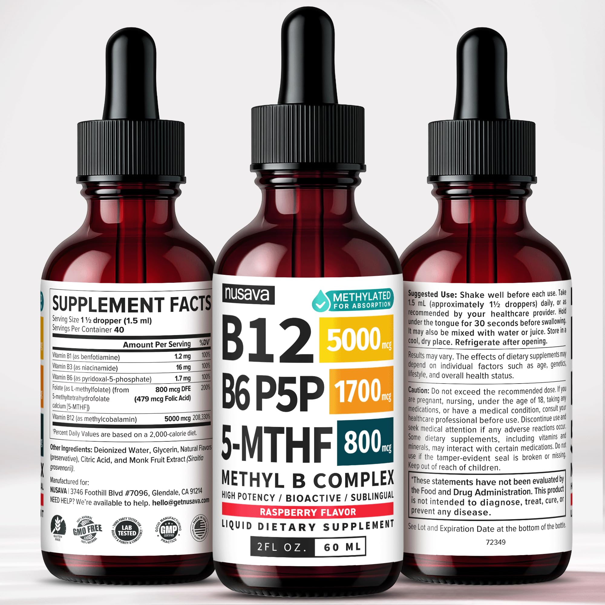 Methylated B Complex Liquid Drops - Sublingual Vitamin B

