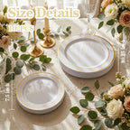 Disposable Plastic Plates with Rim for Parties

