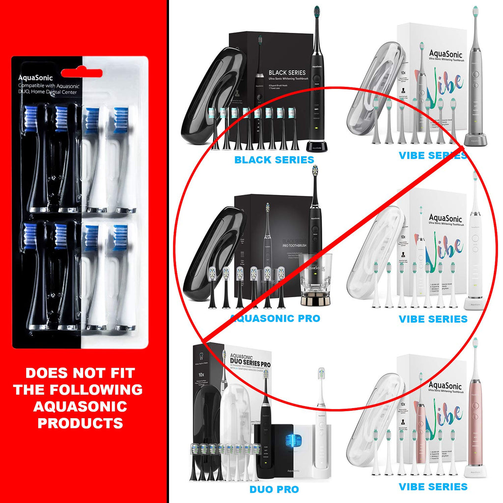 AquaSonic Replacement Brush Heads for Duo Series

