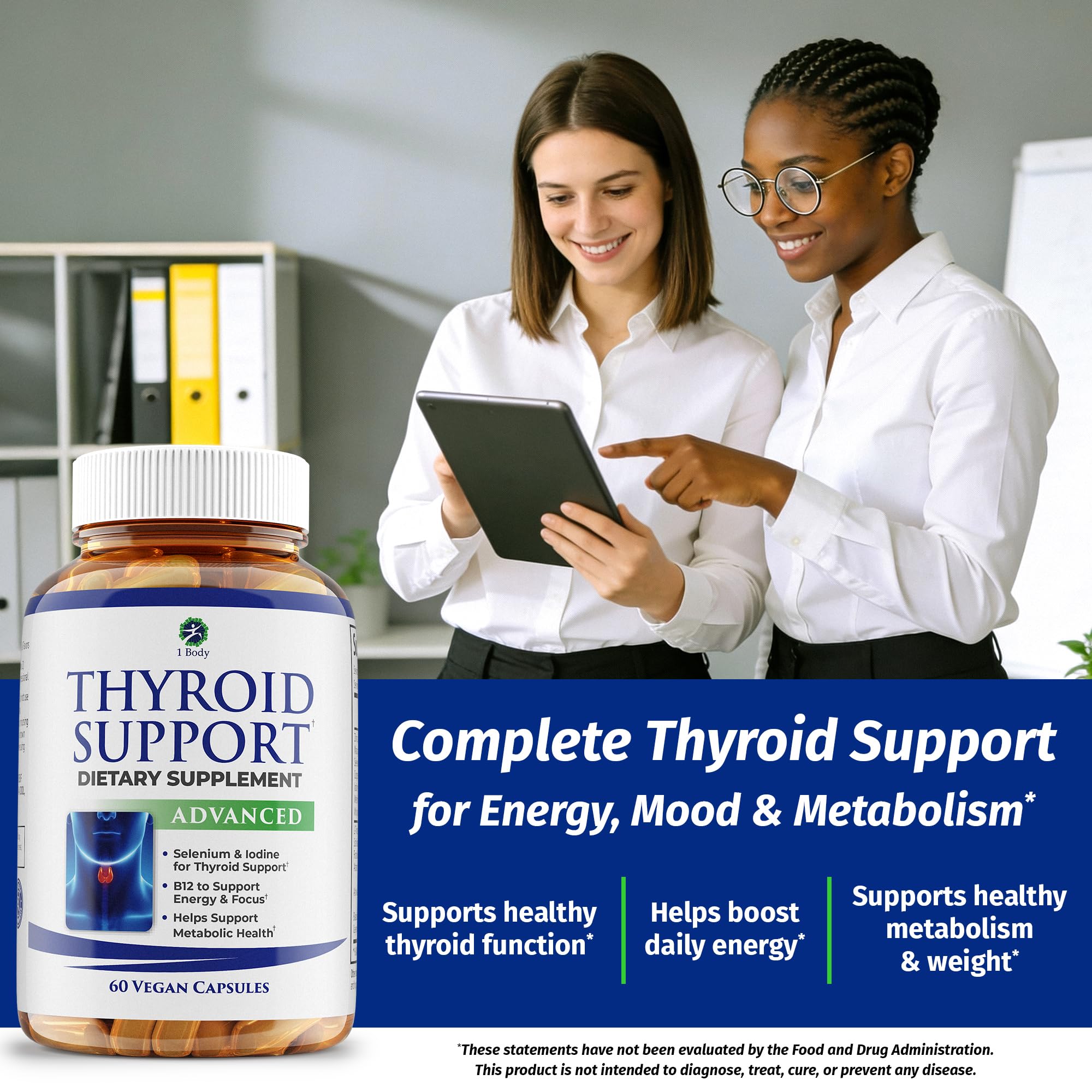Thyroid Support Supplement for Women & Men | Minerals

