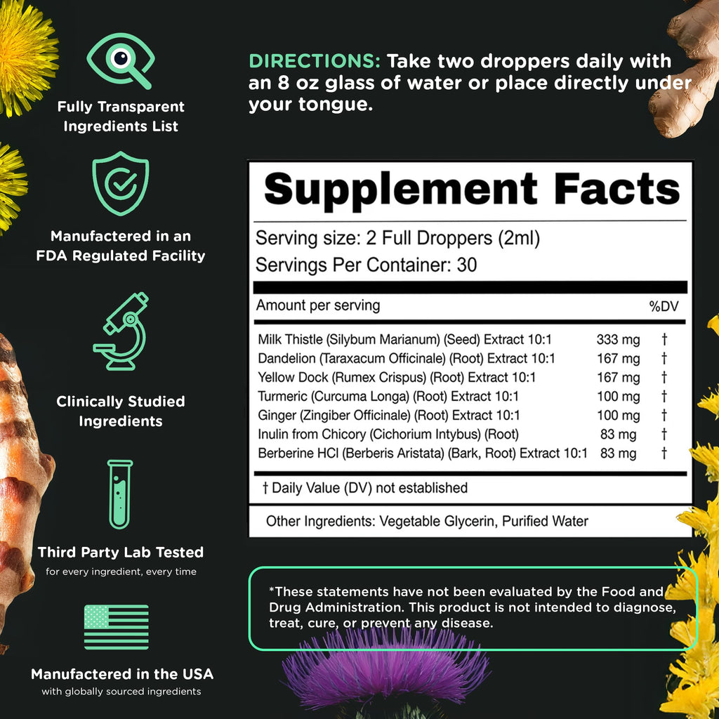 SuperBonsai Milk Thistle Drops - Doctor-Formulated, Vegan

