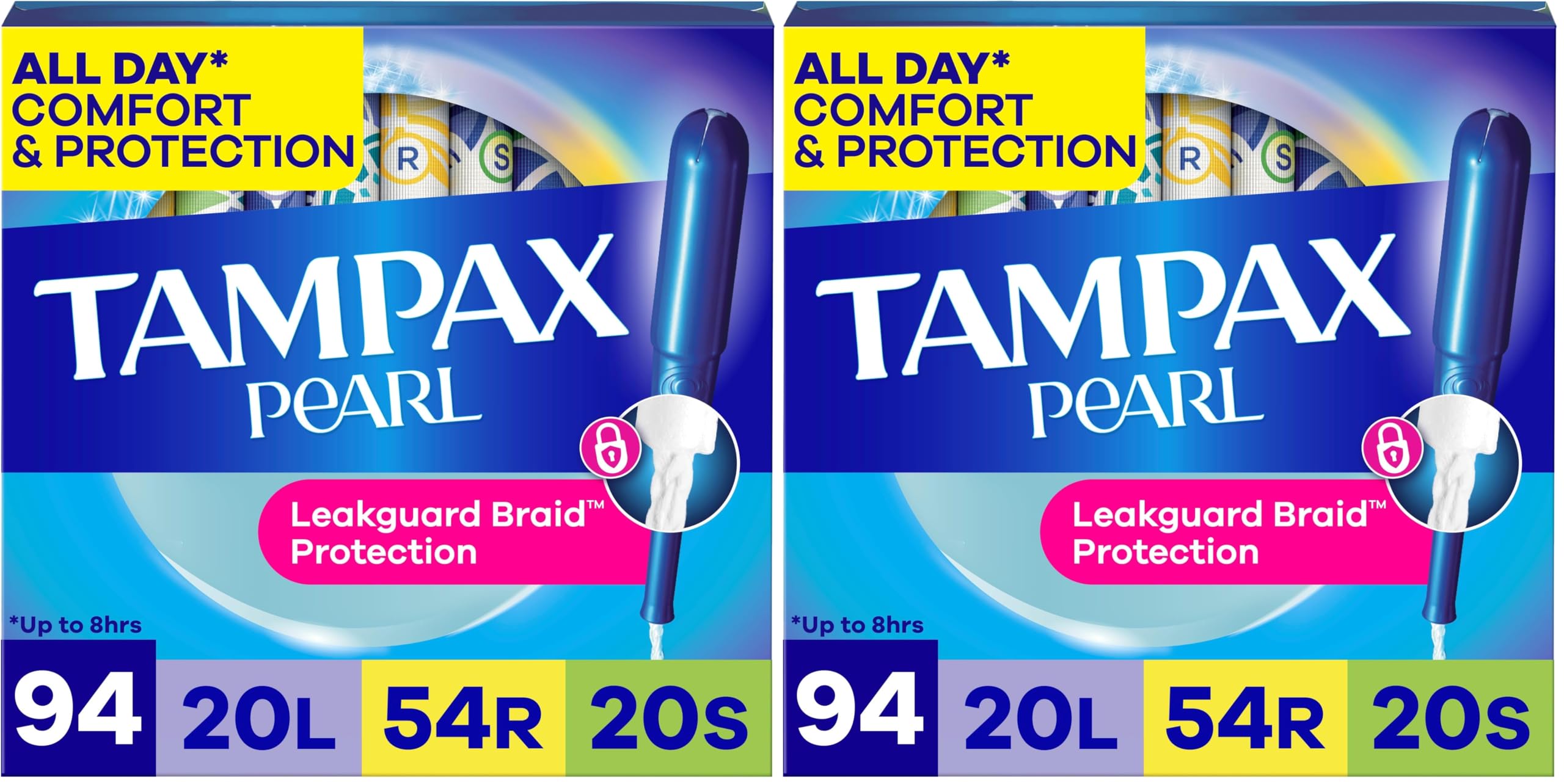 Tampax Pearl Tampons with LeakGuard Braid – Unscented