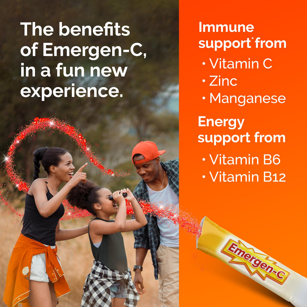 Emergen-C Immune Support Vitamin C with B Vitamins Zinc

