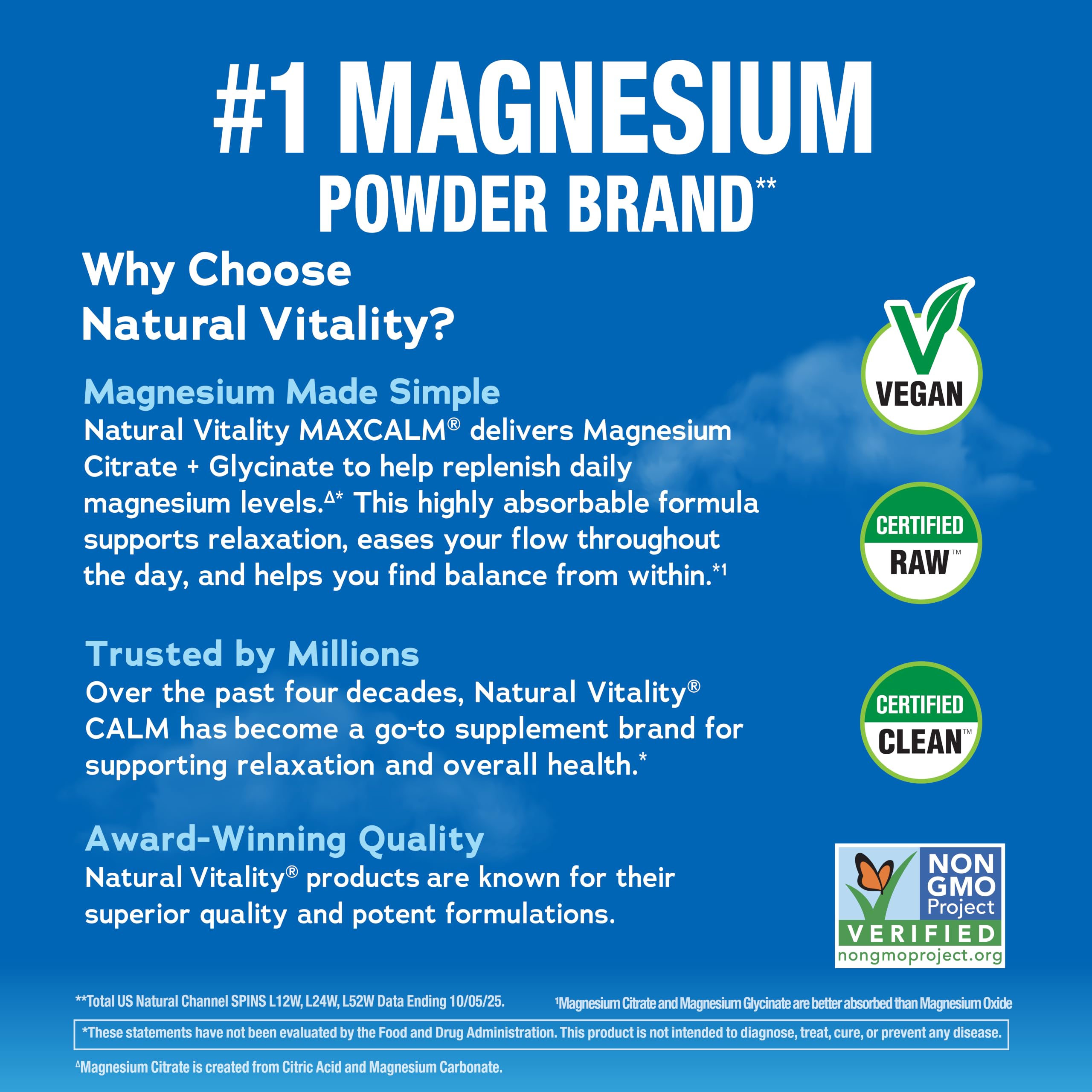 Natural Vitality Magnesium Powder MaxCalm

