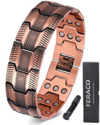 Feraco Magnetic Bracelet for Men | 3-Row Neodymium Magnets

