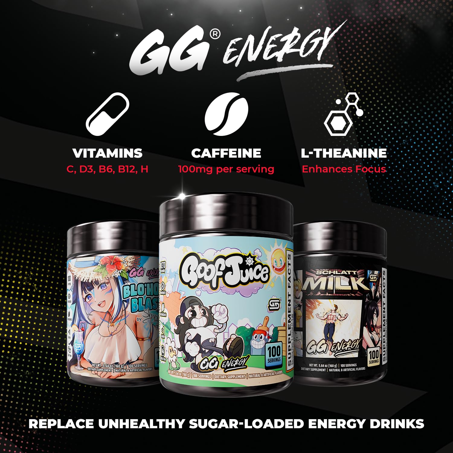 Gamer Supps GG Energy Goof Juice Powder Drink Nootropic Blend

