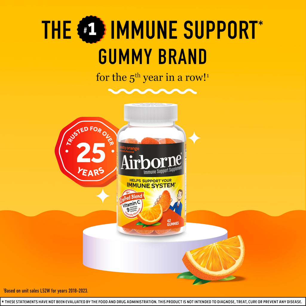 Airborne Vitamin C Gummies for Adults – Immune Support


