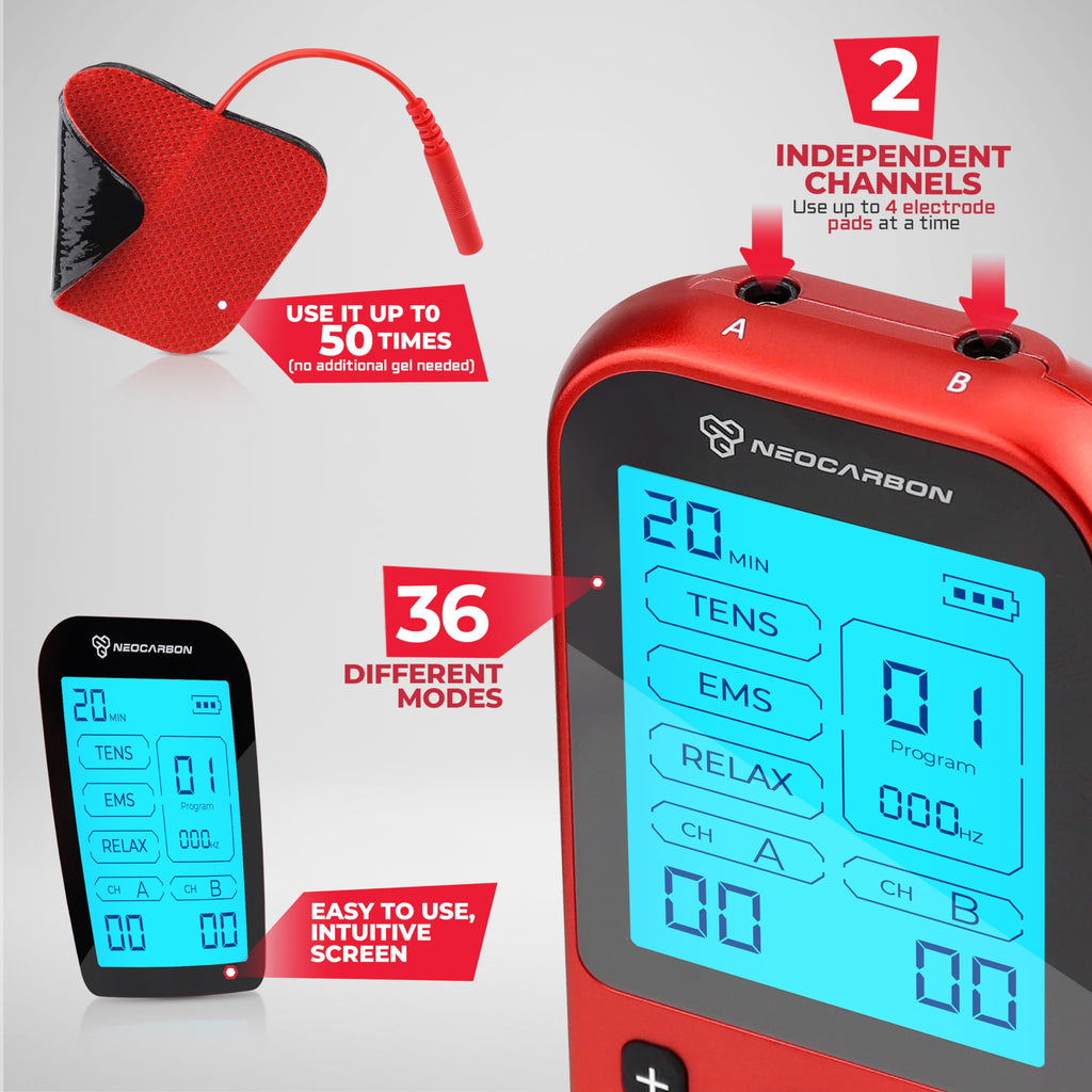 NEOCARBON TENS Unit Pro Muscle Stimulator for Pain Relief

