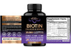 Hair Growth Vitamins by NutraHarmony Biotin Collagen Keratin

