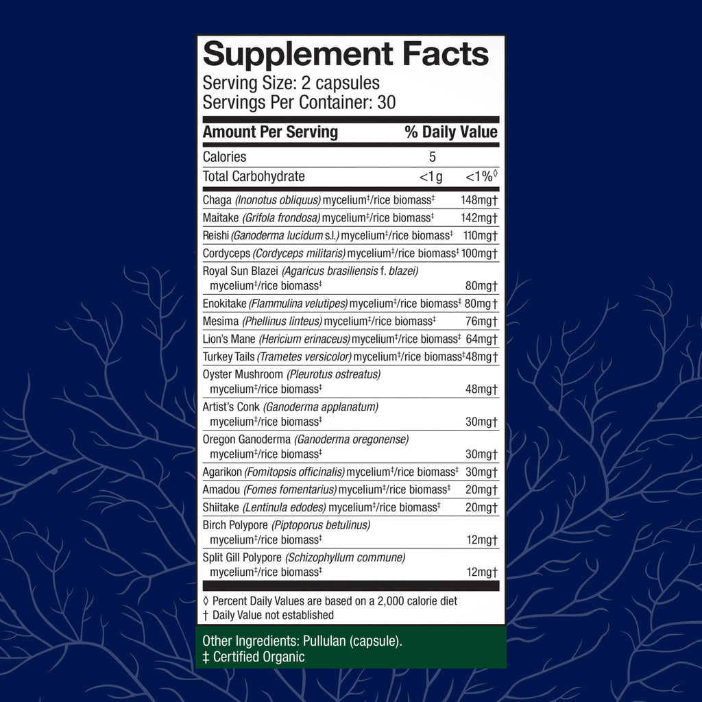 Mushroom Capsules by Host Defense MyCommunity for Immunity


