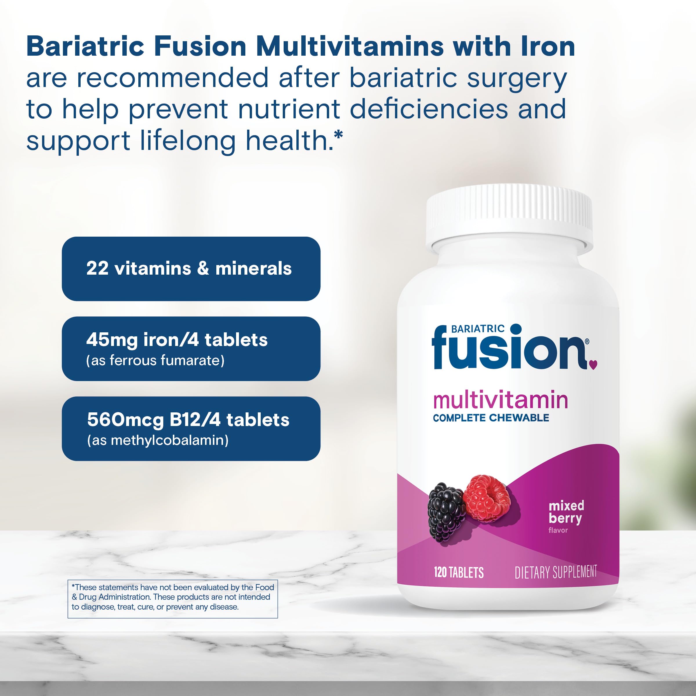 Fusion Bariatric Multivitamin with Iron Chewable | Post-Op

