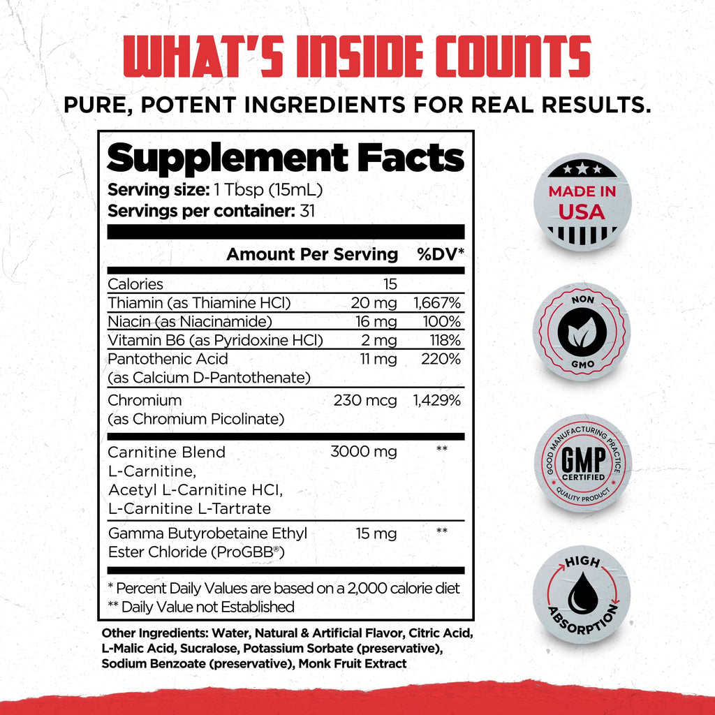 Liquid L-Carnitine 4-in-1 Formula – Stimulant-Free Energy

