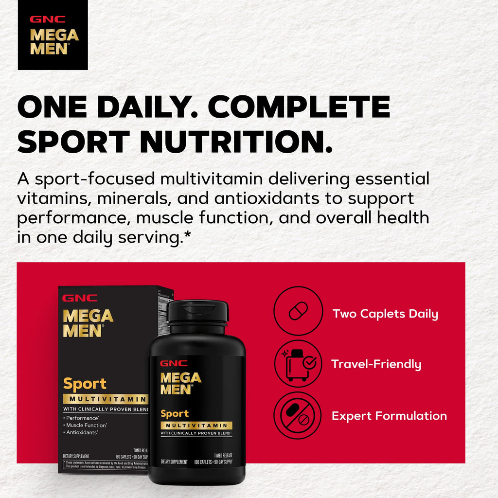 GNC Mega Men Sport Multivitamin | Timed Release Formula

