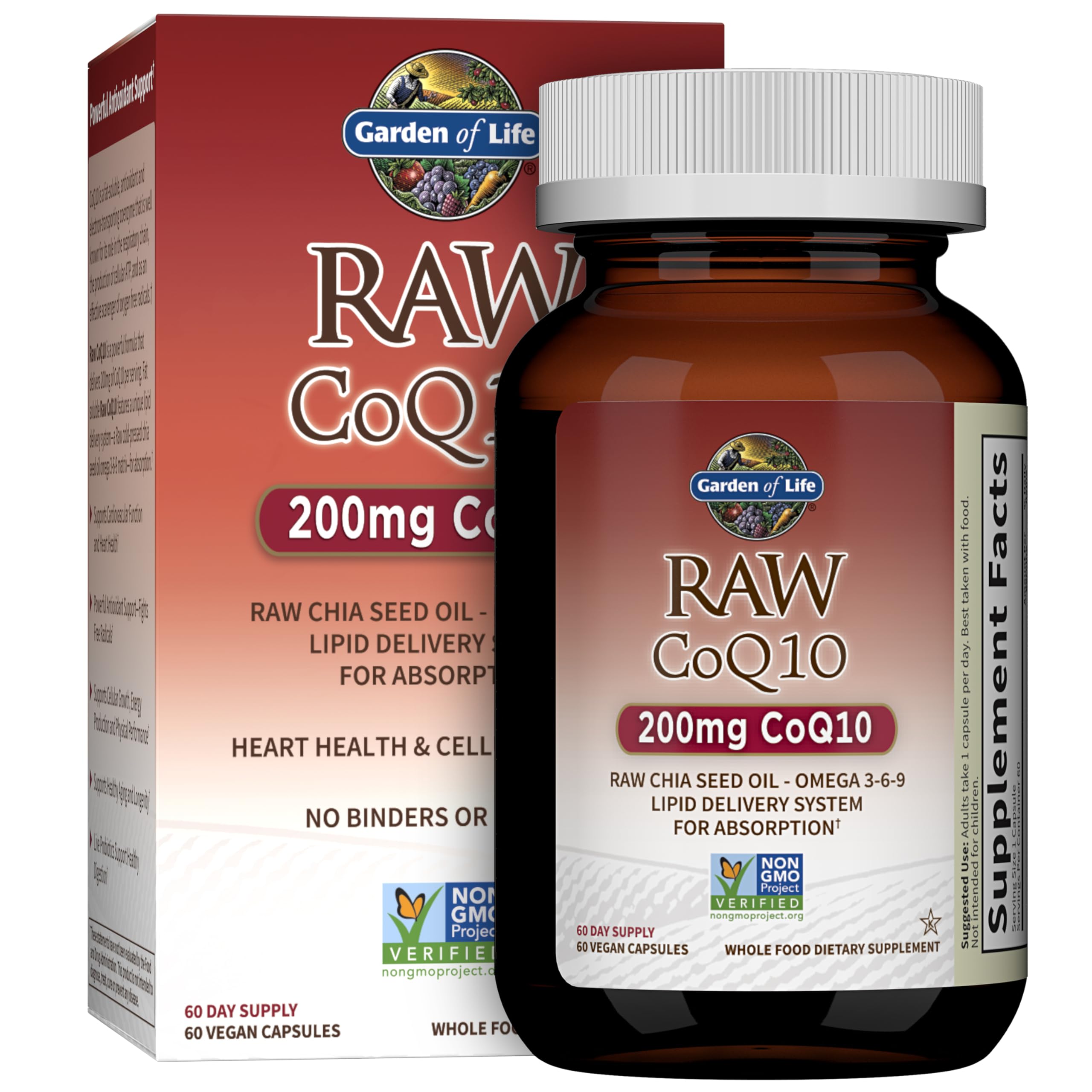 Garden of Life Raw CoQ10 200 mg Softgels


