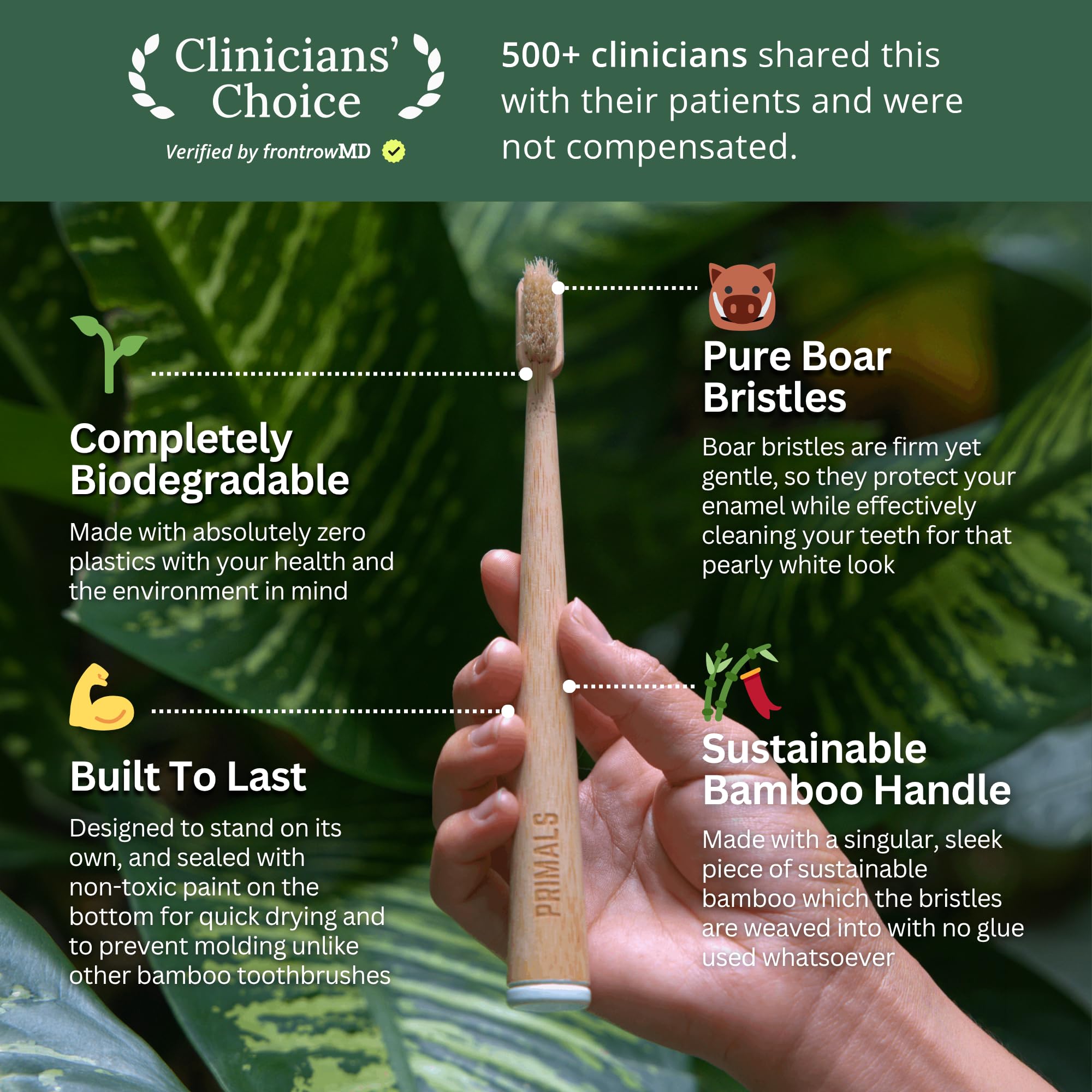 PRIMALS Toothbrush Eco Friendly Daily Care

