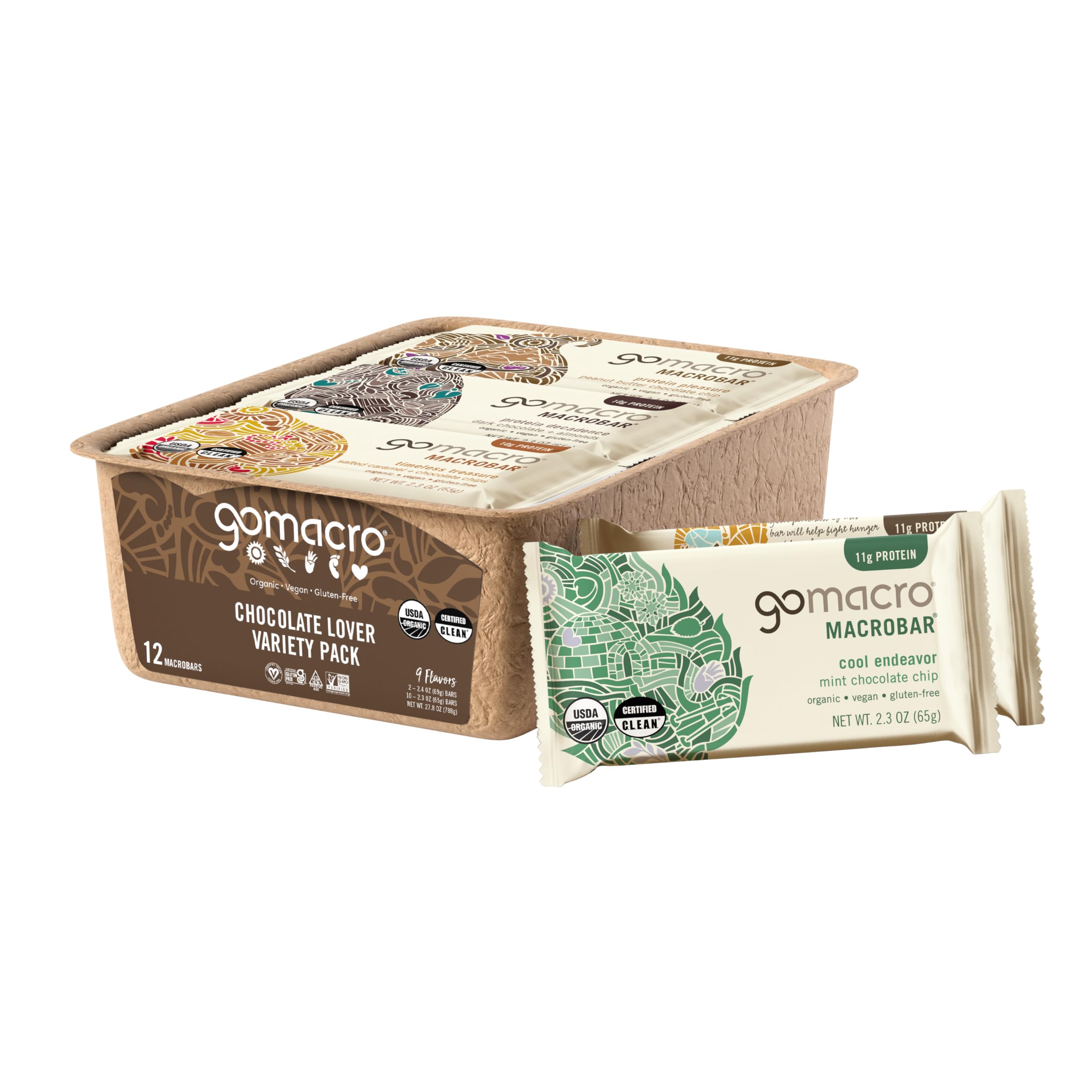 GoMacro MacroBar Organic Vegan Protein Bars