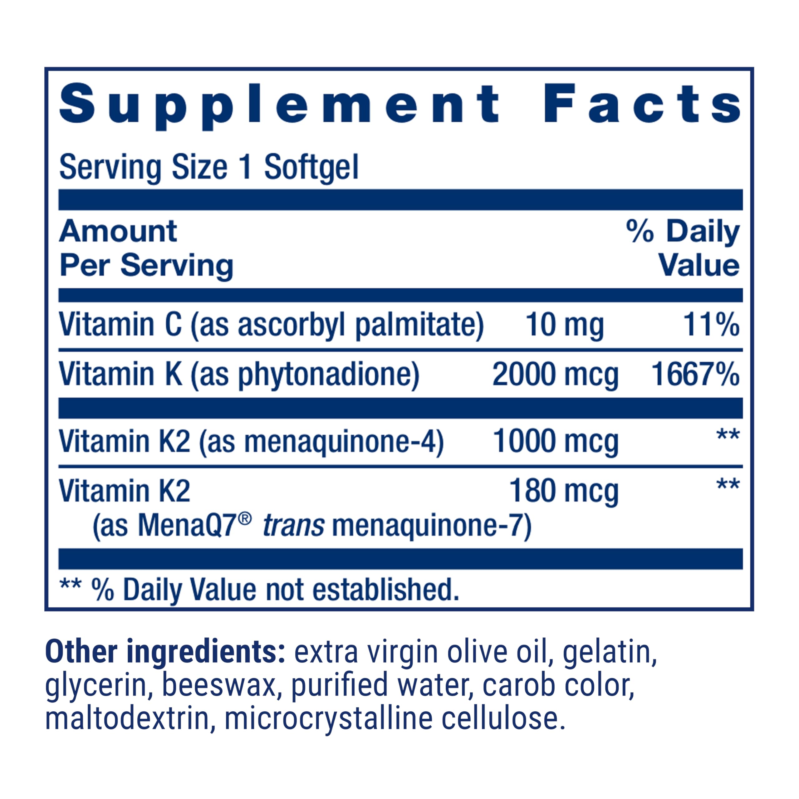 Life Extension Super K Vitamin K Supplement for Heart Health

