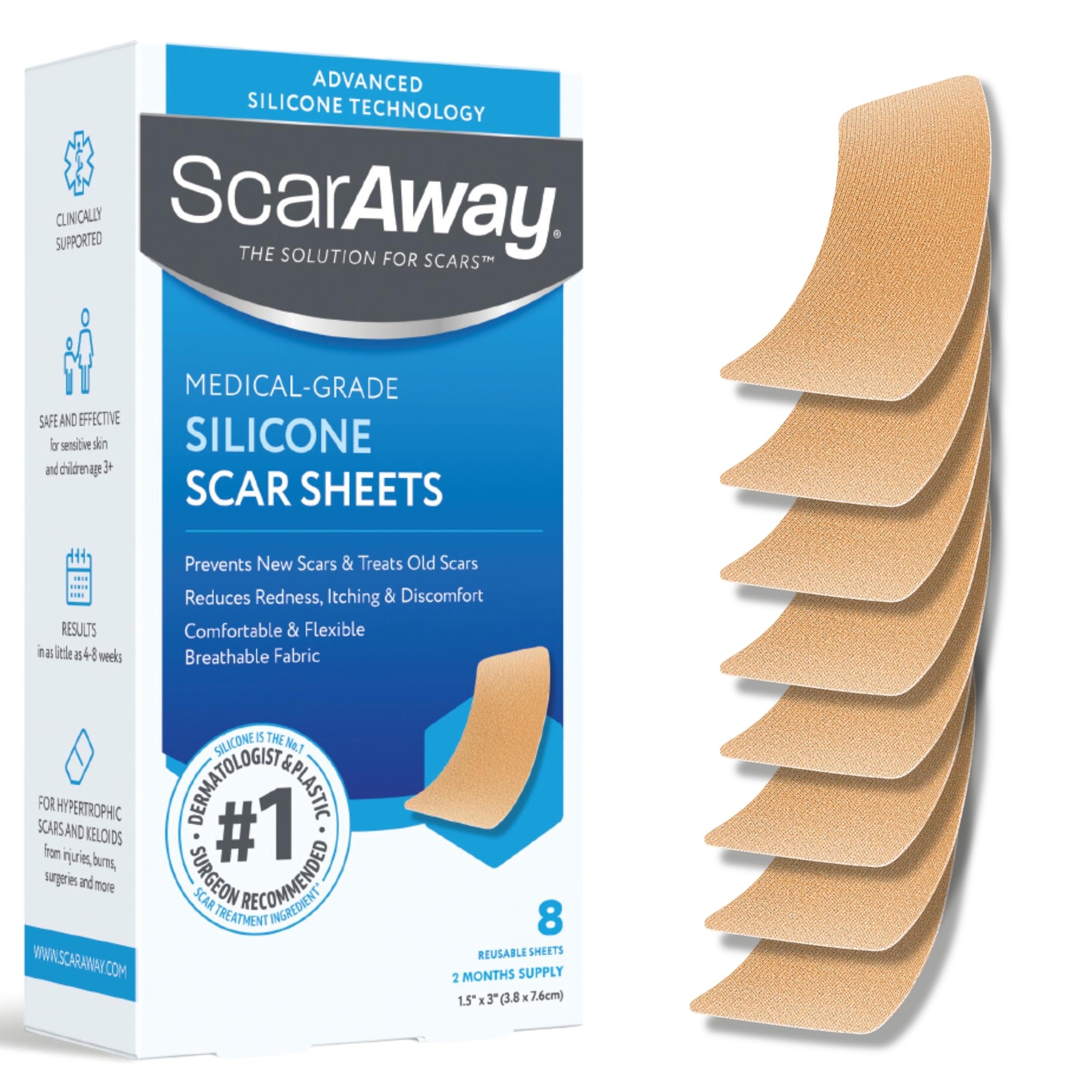 ScarAway Silicone Scar Sheets – Medical-Grade Scar Treatment