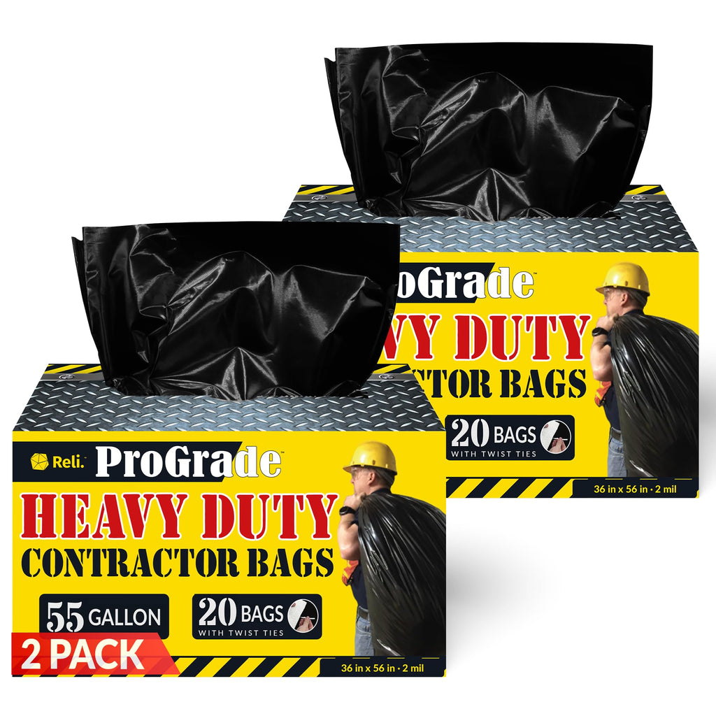 Reli. Contractor Garbage Bags - Heavy Duty Trash Bags

