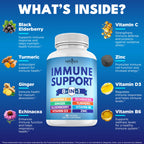 New Age 8 in 1 Immune Support Capsules | Echinacea & D

