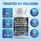 Clean Nutra 15-in-1 Sea Moss & Black Seed Oil

