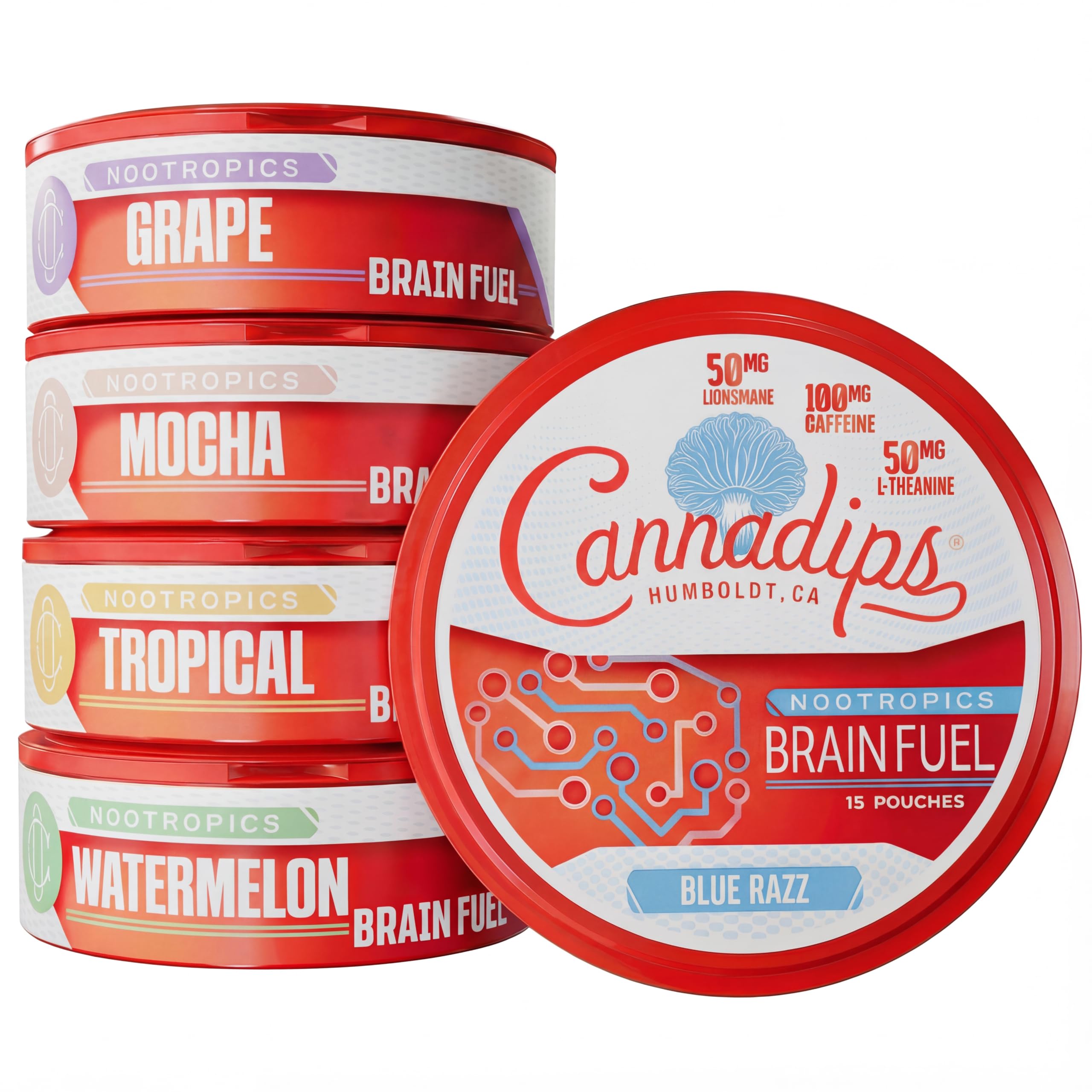 Cannadips Brain Fuel Nootropic Caffeine Pouches | Focus

