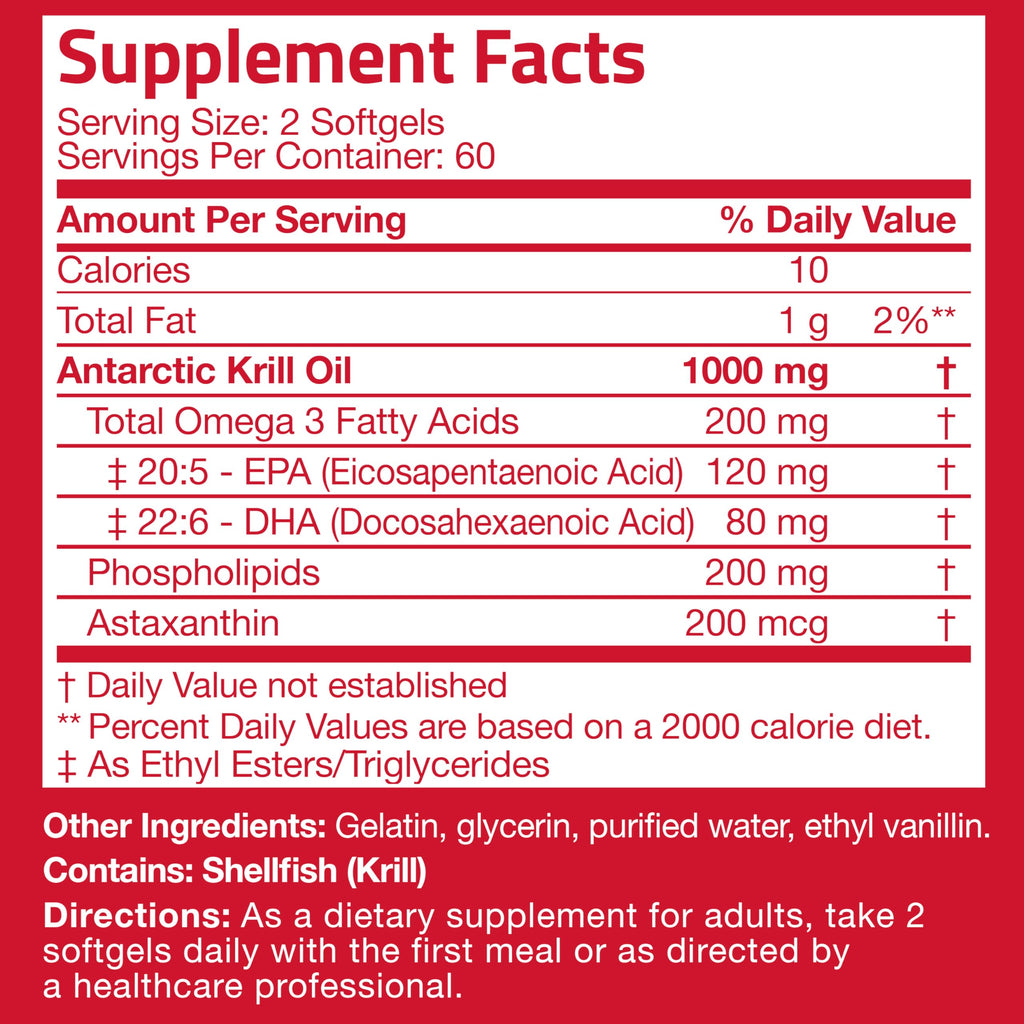Bronson Antarctic Krill Oil 1000 mg with Omega-3s

