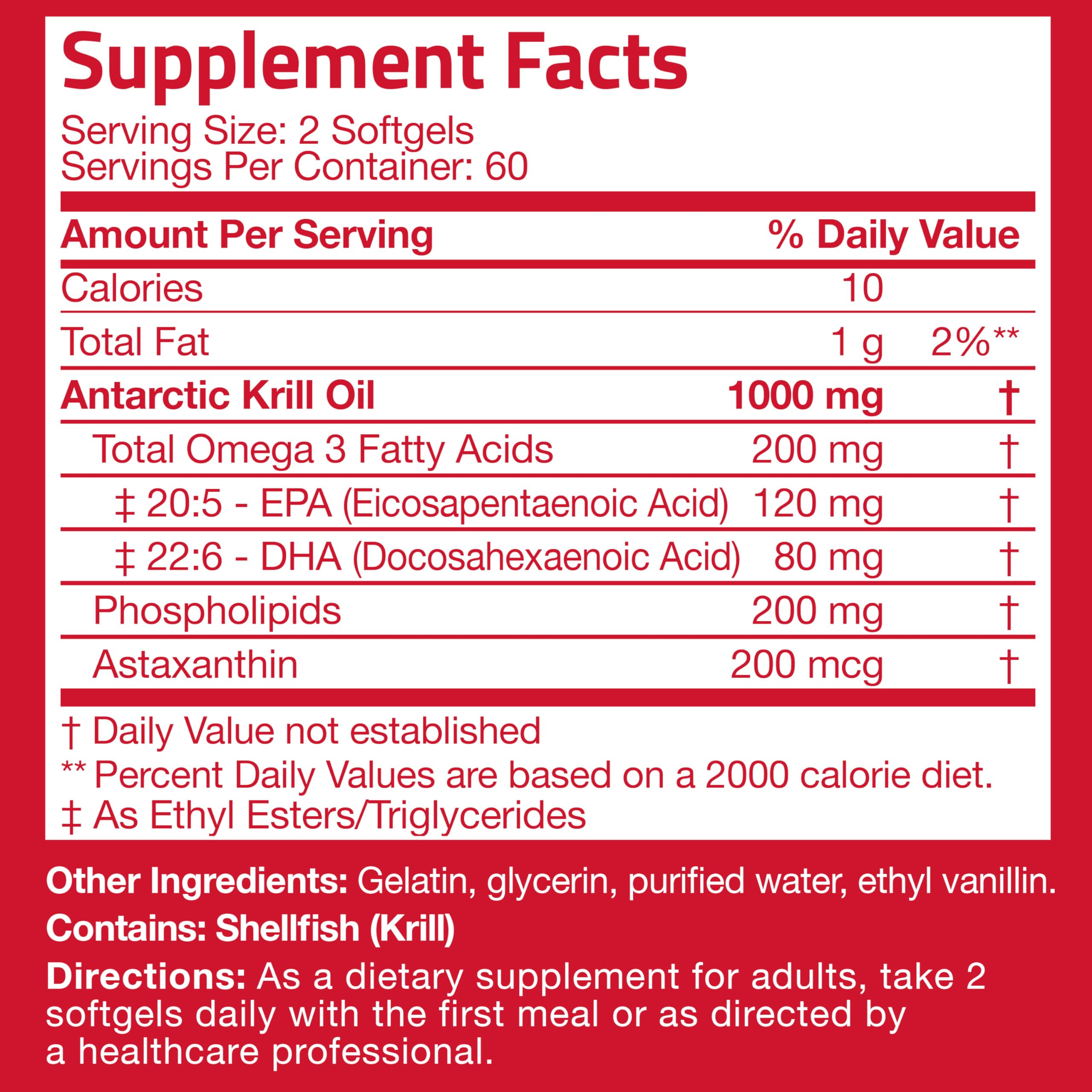 Bronson Antarctic Krill Oil 1000 mg with Omega-3s


