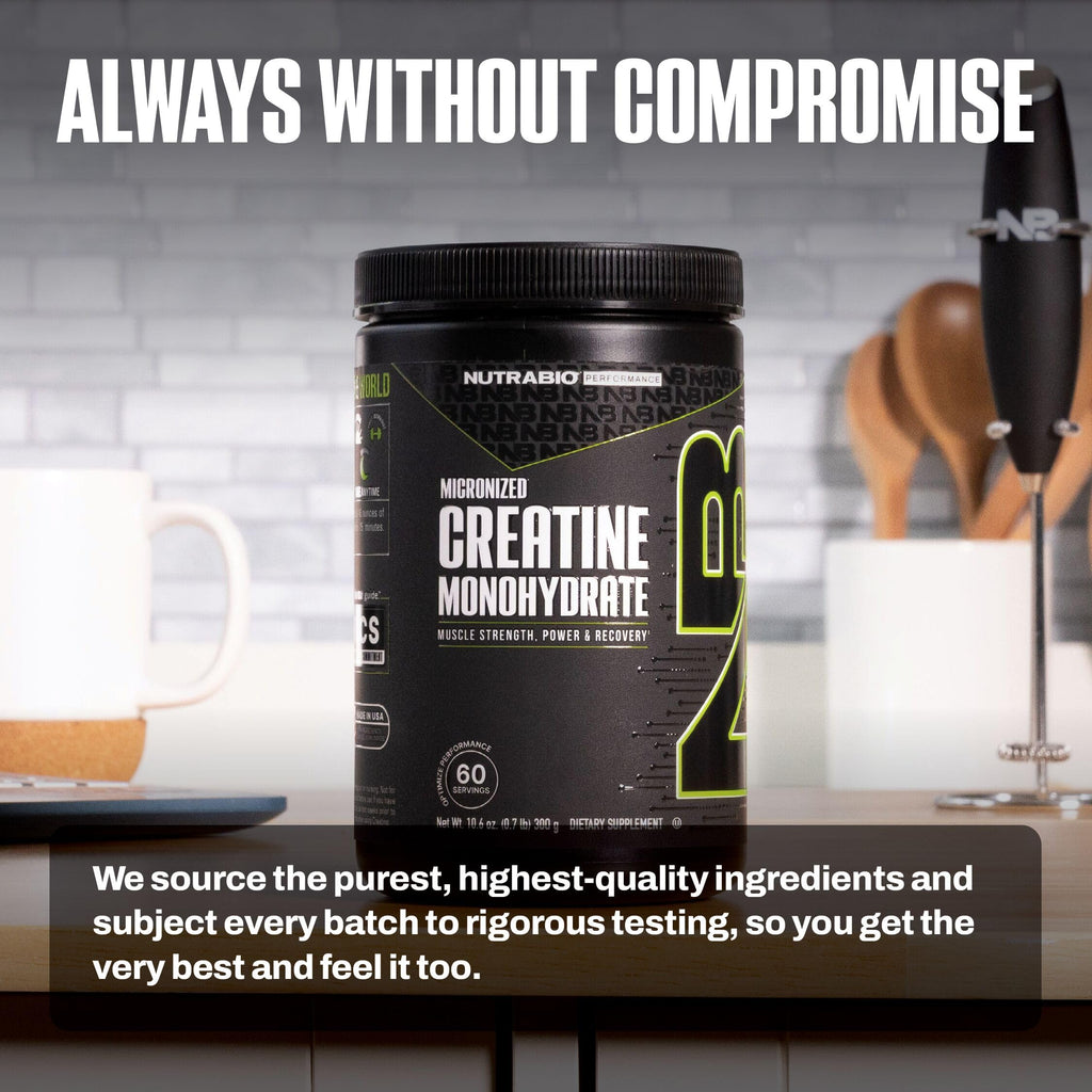NutraBio Creatine Monohydrate Powder – Micronized & Pure


