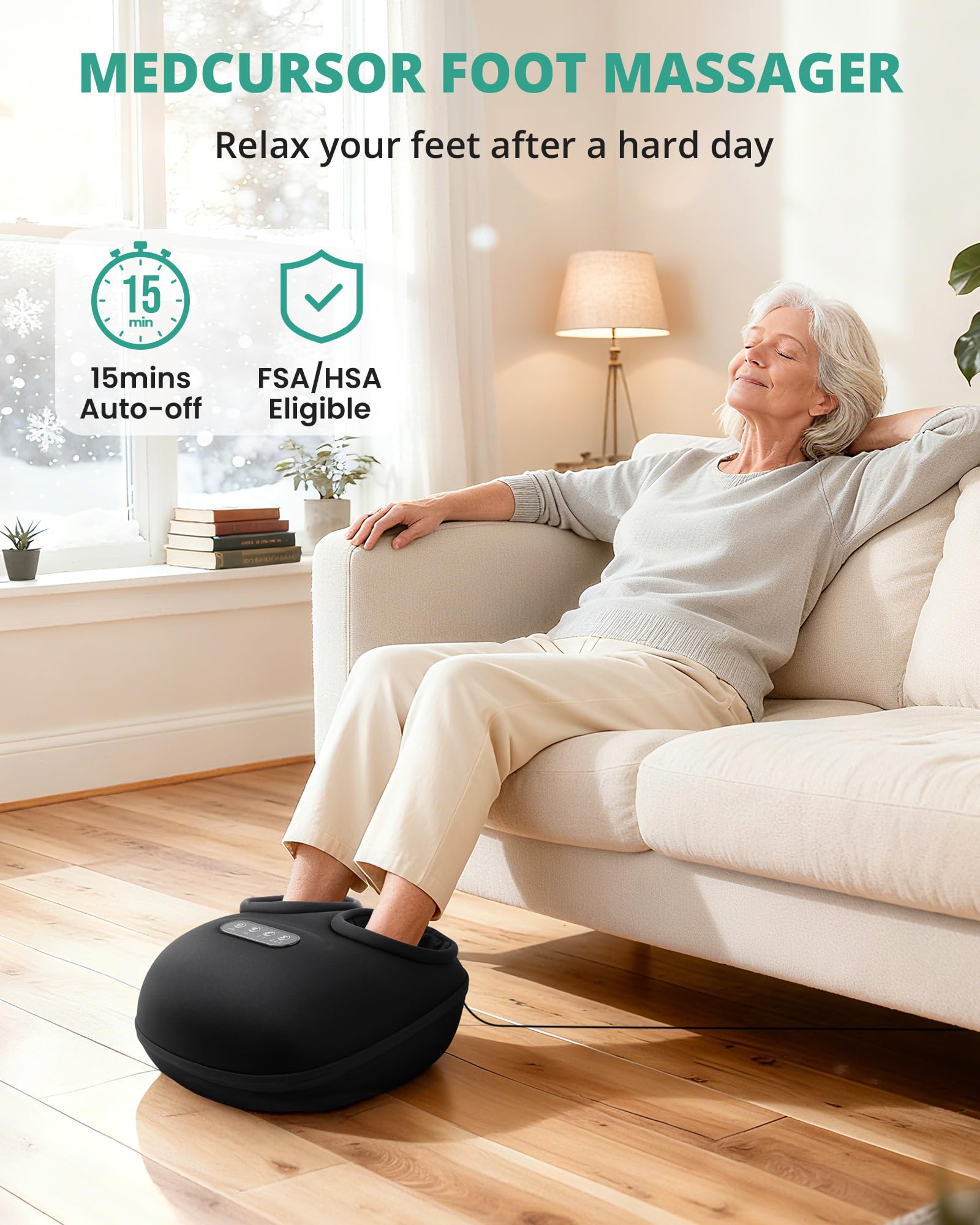 Medcursor Foot Massager with Heat and Shiatsu | Relief

