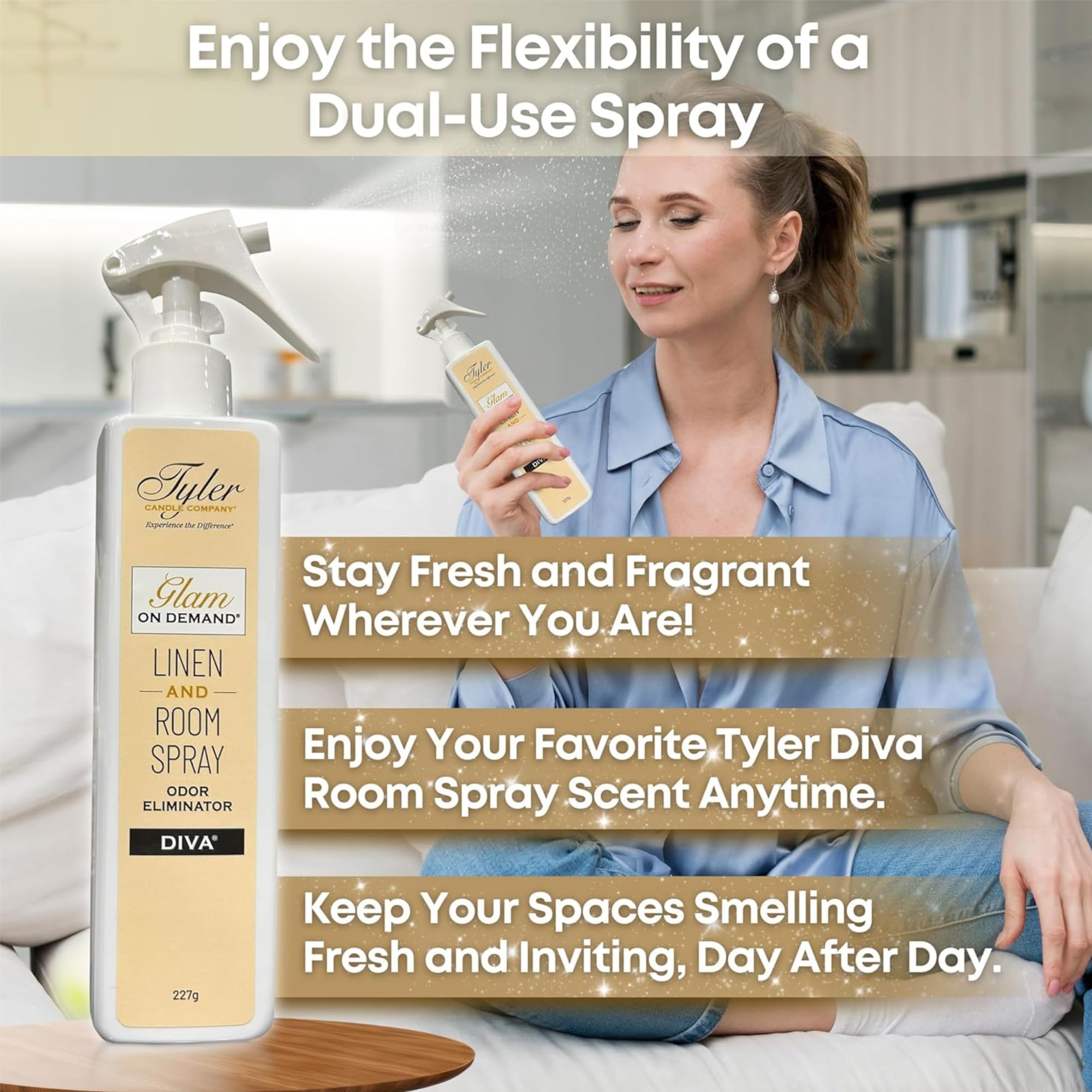 Linen & Room Spray Bundle by Tyler | Glam on Demand

