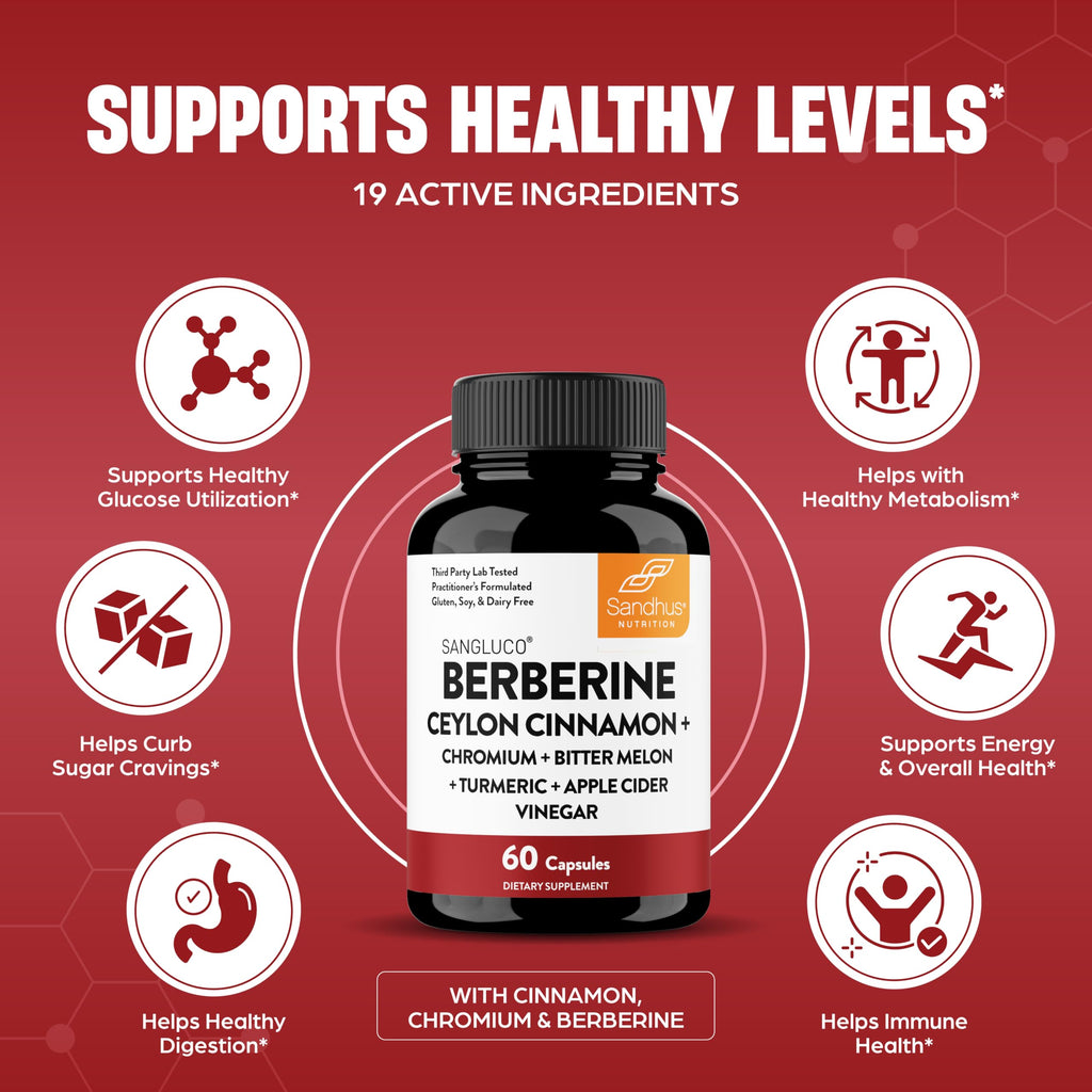 Sangluco Berberine Cinnamon Chromium Supplement

