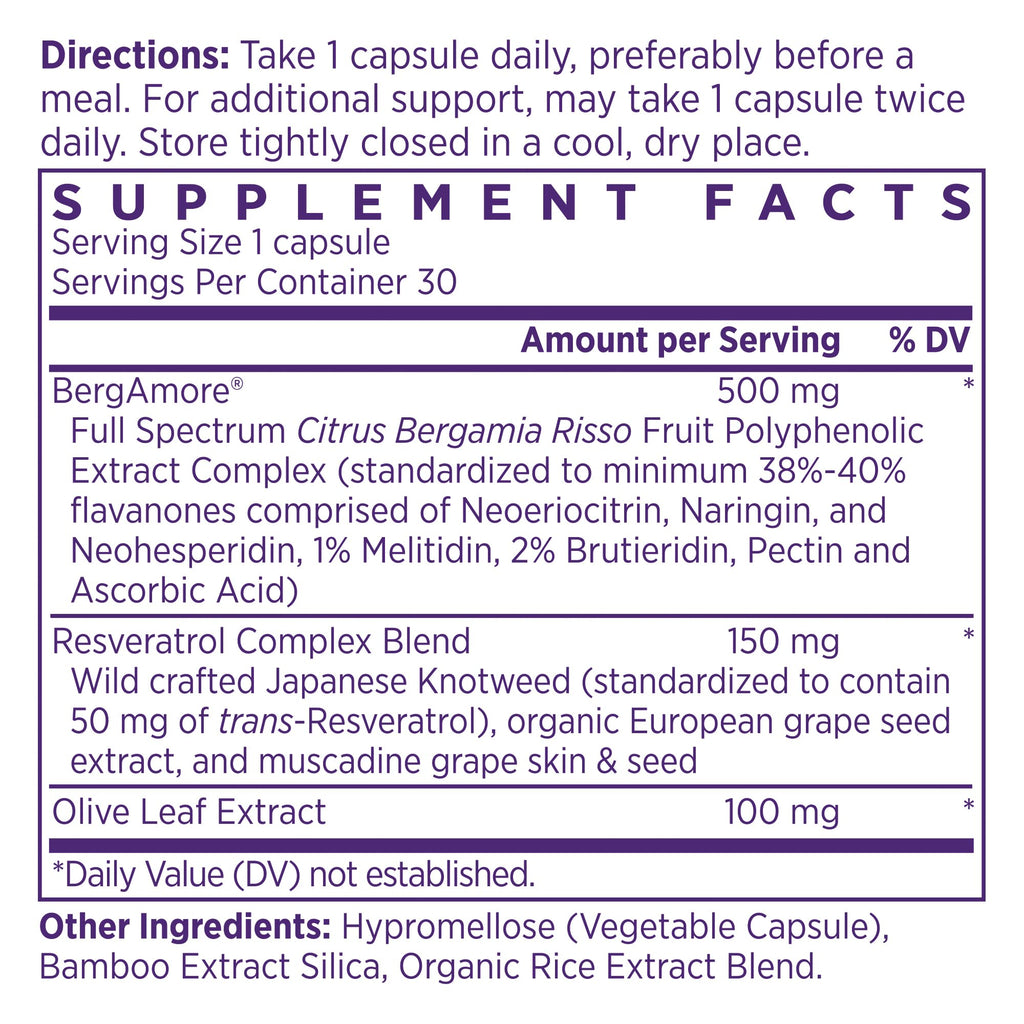 NAOMI Bergamot 500 mg with Resveratrol - BergAmore Extract

